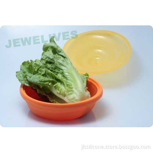 Portable Unbreakable Silicone Folding Bowl With Cover